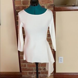 NWT Zara off white asymmetrical top